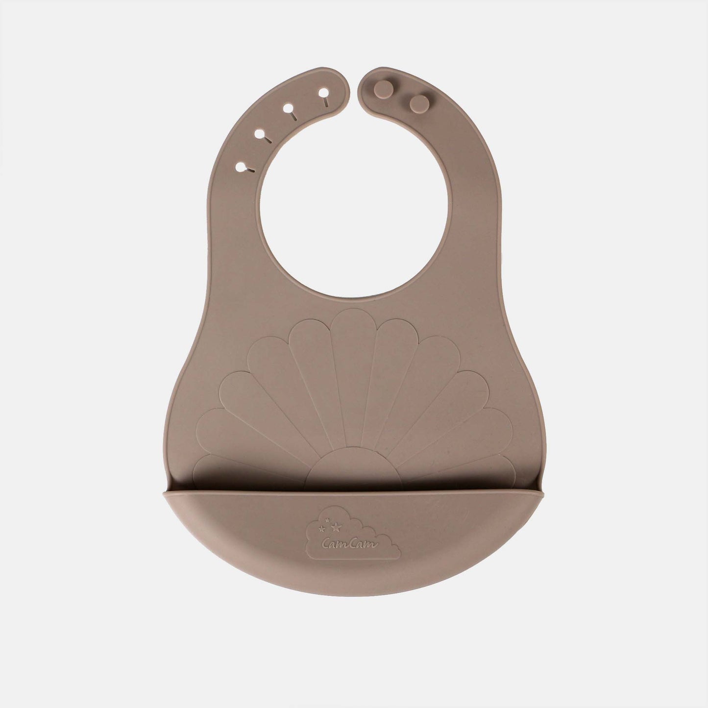 Silikon Lätzchen von Cam Cam Copenhagen in Taupe