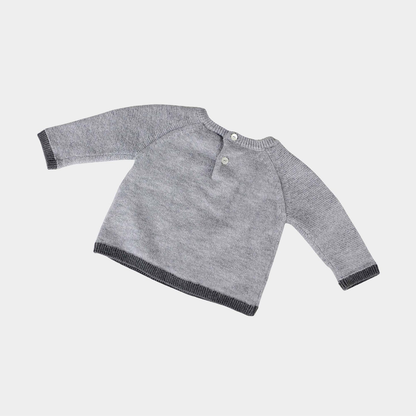 Strickpullover für Neugeborene von Jacadi Paris mit Hundemotiv